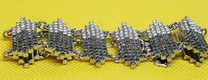 Trendy Two-Toned Silver Bracelet
